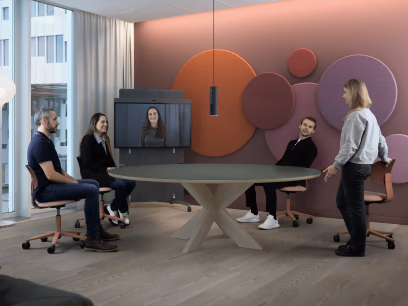 Neat Board 50 used as an integrated collaboration display in an everyday meeting room