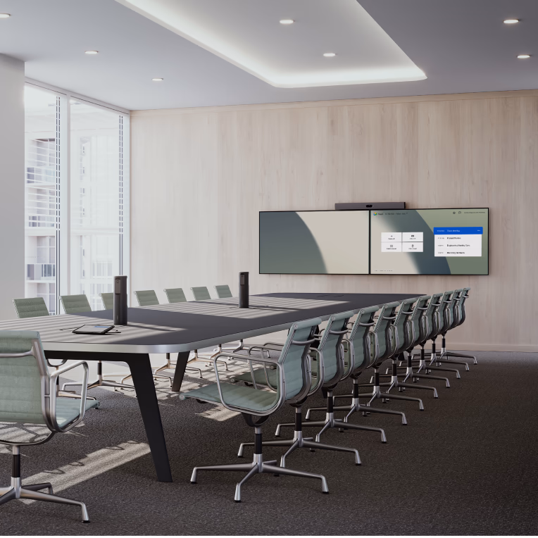 Neat devices in a large room.