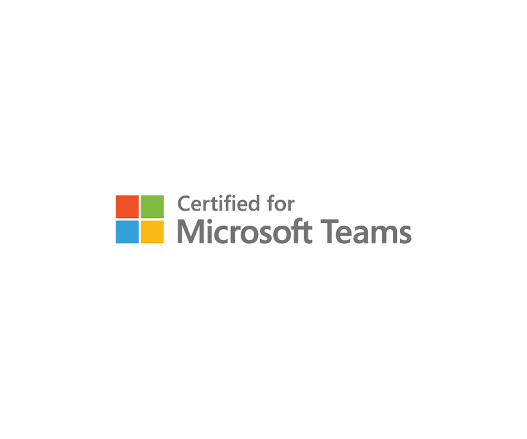 Microsoft Teams certified logo.