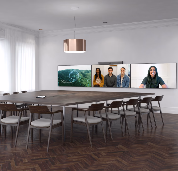 Neat devices in a large room setting.
